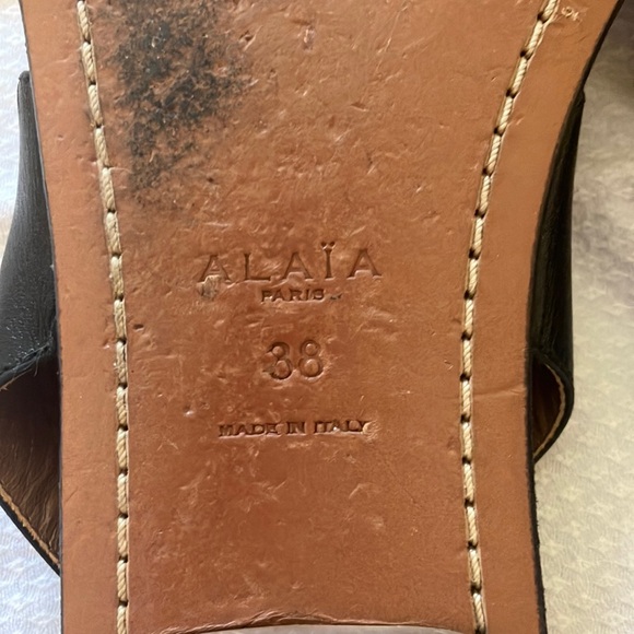 Alaia Black Edgy Studded Sandals - Picture 4 of 4